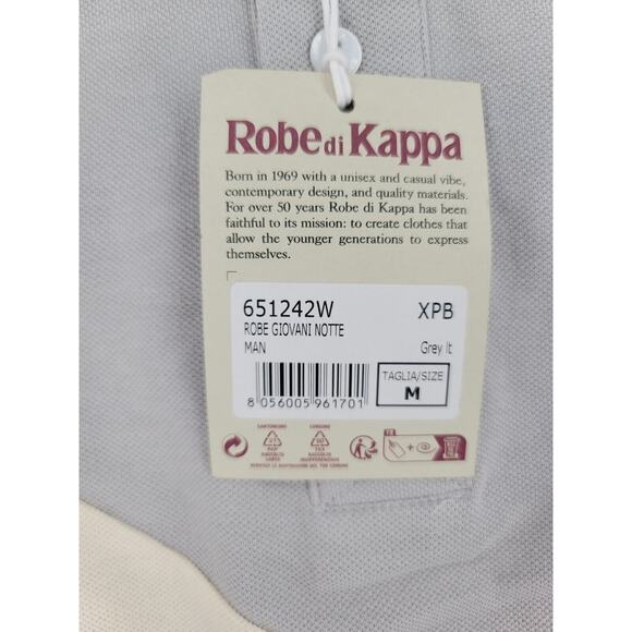 Robe Di‎ Kappa Robe Giovani Notte Polo Shirt Grey M Embroider Patch Short sleeve - Picture 6 of 12